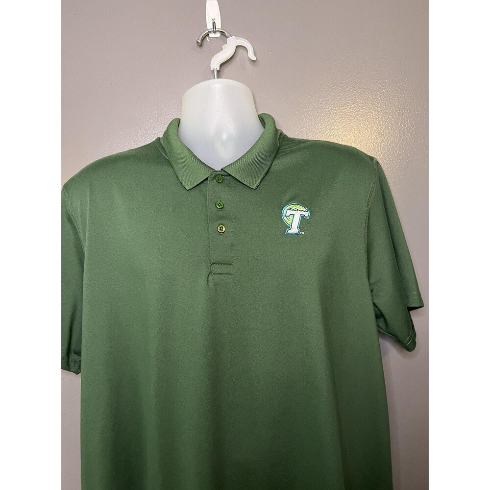 Tulane Green Wave Shirt Mens XL Green NCAA Football Polo Performance OTS